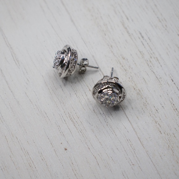 Sterling Silver Stud Earrings - Picture 9 of 12